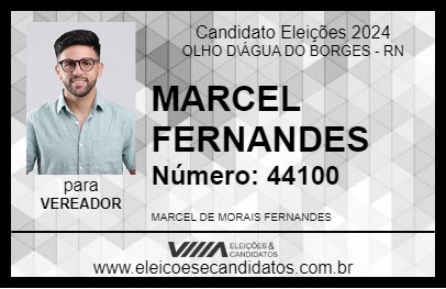 Candidato MARCEL FERNANDES 2024 - OLHO D\ÁGUA DO BORGES - Eleições