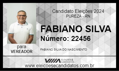 Candidato FABIANO SILVA 2024 - PUREZA - Eleições