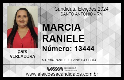 Candidato MARCIA RANIELE 2024 - SANTO ANTÔNIO - Eleições