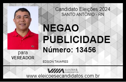 Candidato NEGAO PUBLICIDADE 2024 - SANTO ANTÔNIO - Eleições