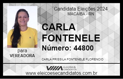 Candidato CARLA FONTENELE 2024 - MACAÍBA - Eleições