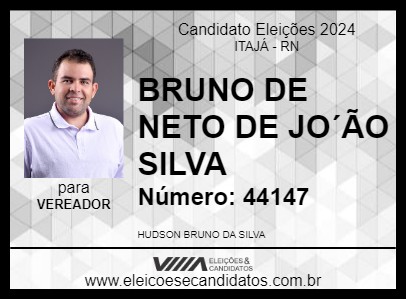 Candidato BRUNO DE NETO DE JOÃO SILVA 2024 - ITAJÁ - Eleições