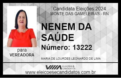 Candidato NENEM DA SAÚDE 2024 - MONTE DAS GAMELEIRAS - Eleições