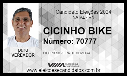 Candidato CICINHO BIKE 2024 - NATAL - Eleições