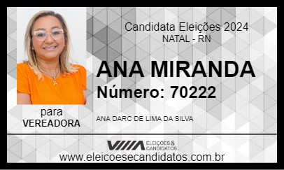 Candidato ANA MIRANDA 2024 - NATAL - Eleições