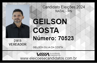 Candidato GEILSON COSTA 2024 - NATAL - Eleições