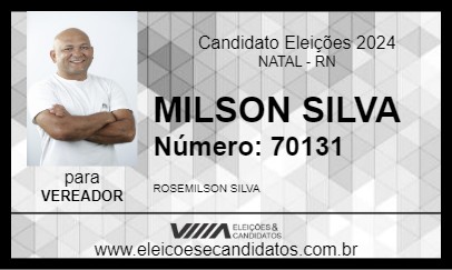 Candidato MILSON SILVA  2024 - NATAL - Eleições