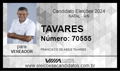 Candidato TAVARES 2024 - NATAL - Eleições