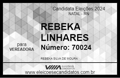 Candidato REBEKA LINHARES 2024 - NATAL - Eleições