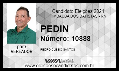 Candidato PEDIN 2024 - TIMBAÚBA DOS BATISTAS - Eleições