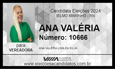 Candidato ANA VALÉRIA 2024 - IELMO MARINHO - Eleições