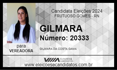 Candidato GILMARA 2024 - FRUTUOSO GOMES - Eleições