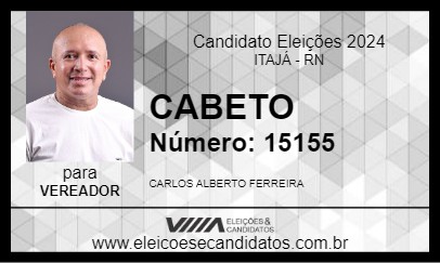 Candidato CABETO 2024 - ITAJÁ - Eleições