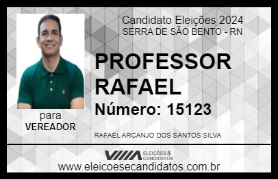 Candidato PROFESSOR RAFAEL 2024 - SERRA DE SÃO BENTO - Eleições