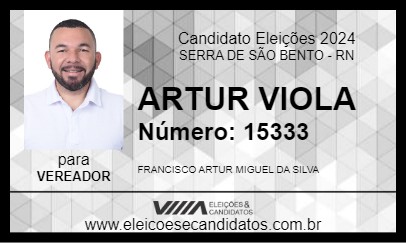 Candidato ARTUR VIOLA 2024 - SERRA DE SÃO BENTO - Eleições