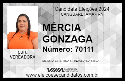 Candidato MÉRCIA GONZAGA 2024 - CANGUARETAMA - Eleições