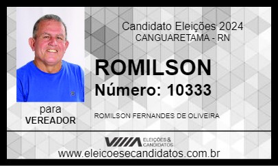 Candidato ROMILSON 2024 - CANGUARETAMA - Eleições