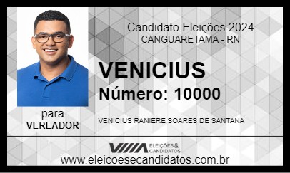 Candidato VENICIUS 2024 - CANGUARETAMA - Eleições