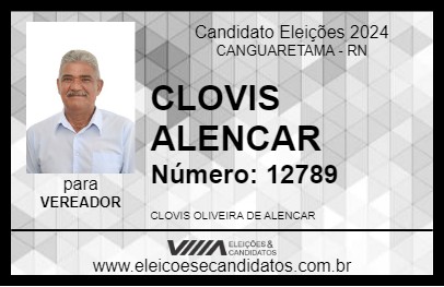 Candidato CLOVIS ALENCAR 2024 - CANGUARETAMA - Eleições