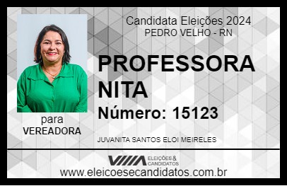 Candidato PROFESSORA NITA 2024 - PEDRO VELHO - Eleições