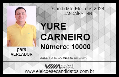 Candidato YURE CARNEIRO 2024 - JANDAÍRA - Eleições