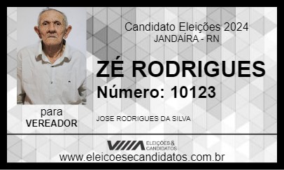 Candidato ZÉ RODRIGUES 2024 - JANDAÍRA - Eleições