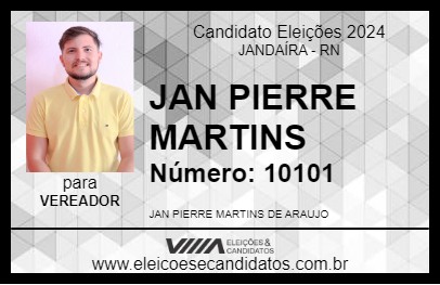 Candidato JAN PIERRE MARTINS 2024 - JANDAÍRA - Eleições