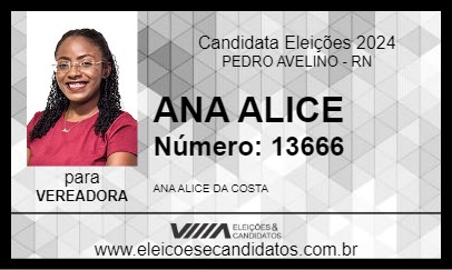 Candidato ANA ALICE 2024 - PEDRO AVELINO - Eleições