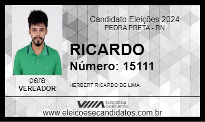 Candidato RICARDO 2024 - PEDRA PRETA - Eleições