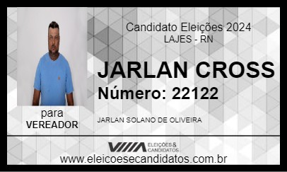 Candidato JARLAN CROSS 2024 - LAJES - Eleições