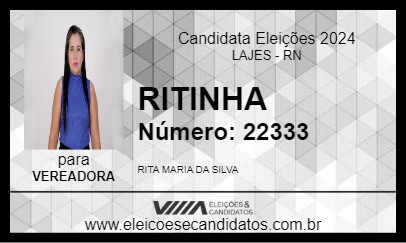 Candidato RITINHA 2024 - LAJES - Eleições