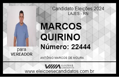 Candidato MARCOS QUIRINO 2024 - LAJES - Eleições