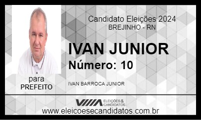 Candidato IVAN JUNIOR 2024 - BREJINHO - Eleições