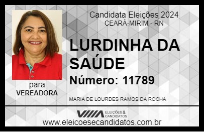 Candidato LURDINHA DA SAÚDE 2024 - CEARÁ-MIRIM - Eleições