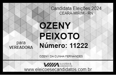 Candidato OZENY PEIXOTO 2024 - CEARÁ-MIRIM - Eleições