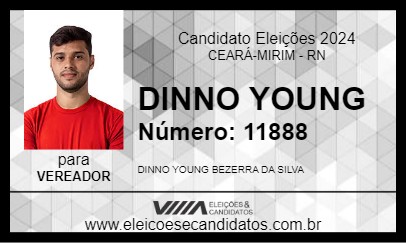 Candidato DINNO YOUNG 2024 - CEARÁ-MIRIM - Eleições