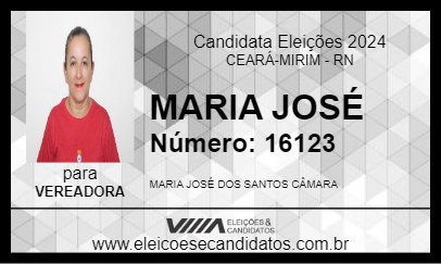 Candidato MARIA JOSÉ   2024 - CEARÁ-MIRIM - Eleições