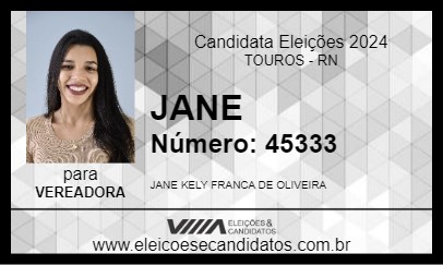 Candidato JANE 2024 - TOUROS - Eleições