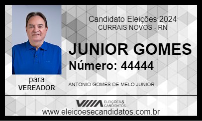 Candidato JUNIOR GOMES 2024 - CURRAIS NOVOS - Eleições