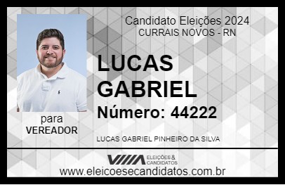 Candidato LUCAS GABRIEL 2024 - CURRAIS NOVOS - Eleições