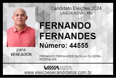 Candidato FERNANDO FERNANDES 2024 - LAGOA NOVA - Eleições