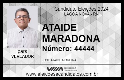 Candidato ATAIDE MARADONA 2024 - LAGOA NOVA - Eleições