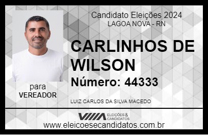 Candidato CARLINHOS DE WILSON 2024 - LAGOA NOVA - Eleições