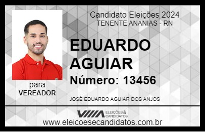 Candidato EDUARDO AGUIAR 2024 - TENENTE ANANIAS - Eleições