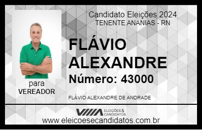 Candidato FLÁVIO ALEXANDRE 2024 - TENENTE ANANIAS - Eleições