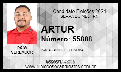 Candidato ARTUR OLIVEIRA 2024 - SERRA DO MEL - Eleições