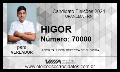 Candidato HIGOR 2024 - UPANEMA - Eleições