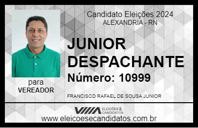 Candidato JUNIOR DESPACHANTE 2024 - ALEXANDRIA - Eleições