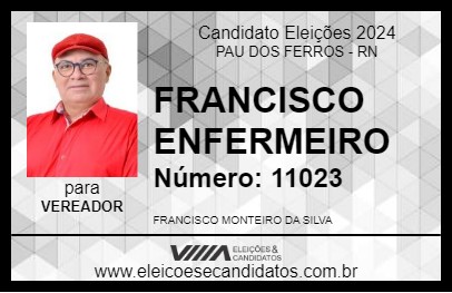 Candidato FRANCISCO ENFERMEIRO 2024 - PAU DOS FERROS - Eleições