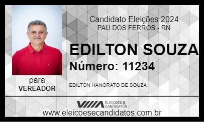 Candidato EDILTON SOUZA 2024 - PAU DOS FERROS - Eleições